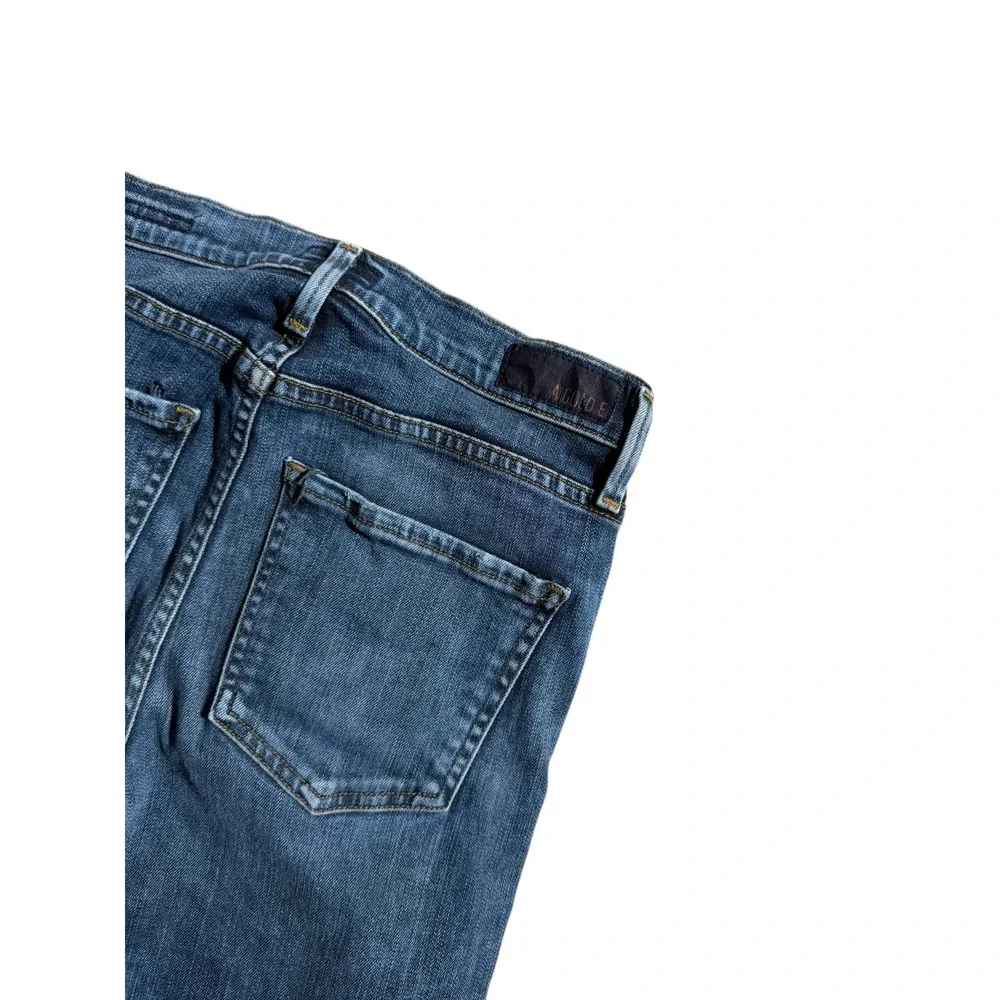 Agolde‎ Sophie Mid Rise Skinny Jeans distressed Blue Denim Women's Size 25
